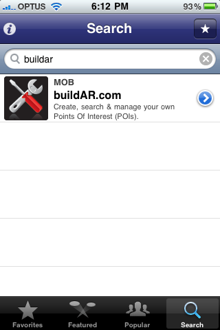 Search and add the BuildAR layer
